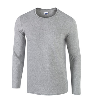 G64400 Softstyle Adult Long Sleeve Tee - Sport Grey - Small