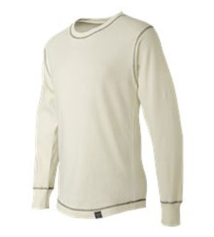 J America J8238 Mens Vintage Long Sleeve Thermal Tee- Vintage White- 3x