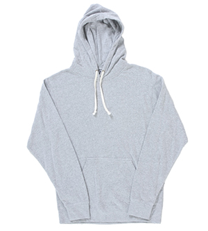 J America J8871 Adult Tri-Blend Fleece Pullover Hoodie - Grey Triblend- Medium