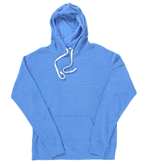 J America J8871 Adult Tri-Blend Fleece Pullover Hoodie - Cool Royal Triblend- Extra Large