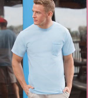 6030 Adult Pocket Tee- Celadon - Medium