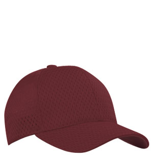 6777C Athletic Mesh Cap - Maroon- One Size