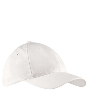 6997C Garment Washed Cotton Twill Cap - White- Large & Extra Large