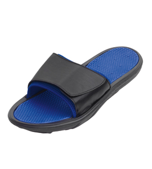 Picture of Dyenomite SS300 Imprintable Athletic Slides&#44; Black & Royal - XS