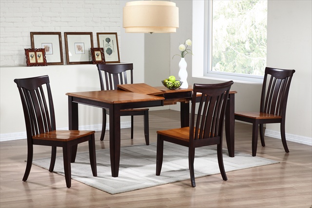 Rectangle Dining Table- Contemporary Leg In Whiskey & Mocha -  Iconic Furniture, RT67-T-WY-MA_LG-CO-MA