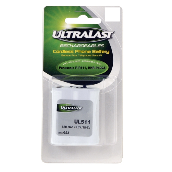 Picture of UltraLast UL511 Panasonic HHR-P511 Equivalent Battery - 3.6V- 850mAh