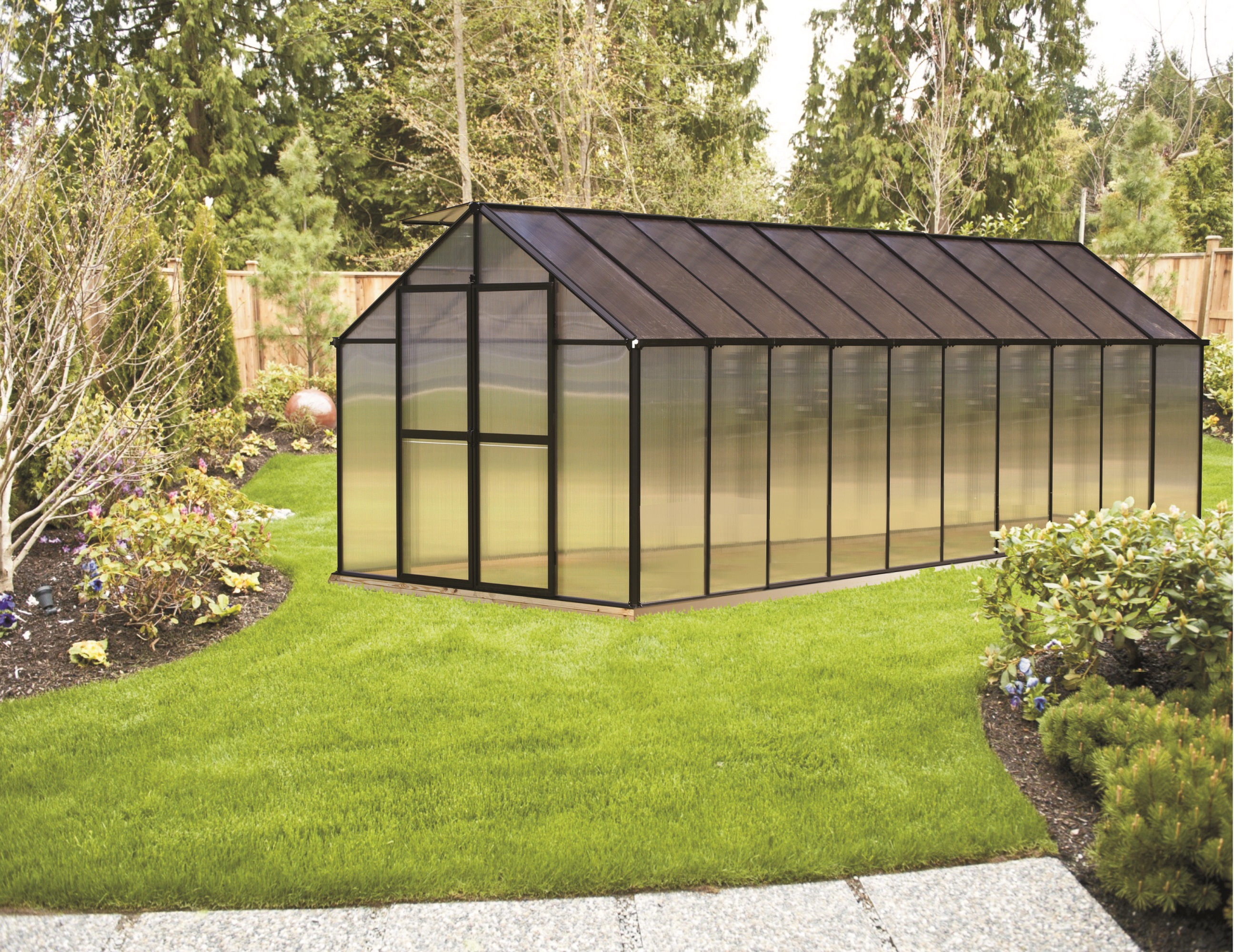 Picture of Riverstone Industries Monticello MONT-20-BK 8 x 20 Ft. Black Greenhouse