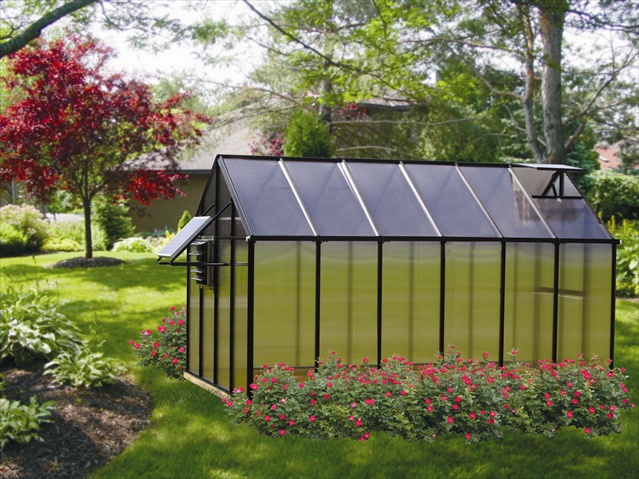 Picture of Riverstone Industries Monticello MONT-12-BK- MOJAVE 8 x 12 Ft. Greenhouse- Black - Mojave