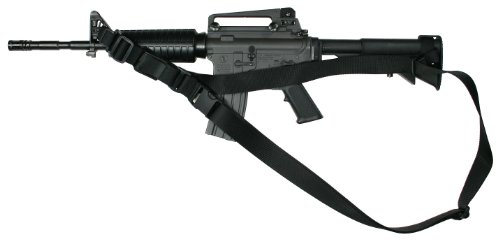 009 BLK CQB Sling M-4A1 Collapsible Stock & Side Front Sling Swivel Black