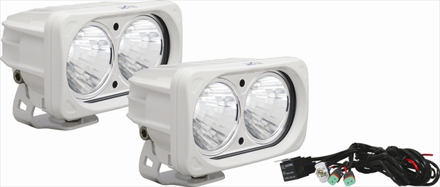 Picture of Vision X Lighting 9148632 Optimus Square White 2 10w LEDs 20 Degree Medium 2 Light Kit
