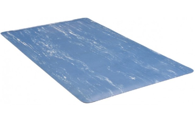 Picture of buyMATS 39-063-0500-20000300 2 x 3 ft. K-Marble Foot Anti-Microbial Vinyl Mat&#44; Blue & White