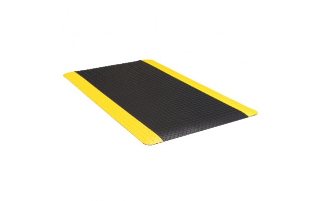 Supreme Diamond Foot Mat - Chevron Black & Yellow - 3 x 5 ft.