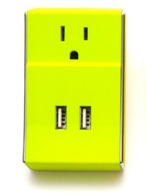 Picture of Clear Gear SW-001 Wally - Dual USB Plush DC Wall Charger- Lime Green