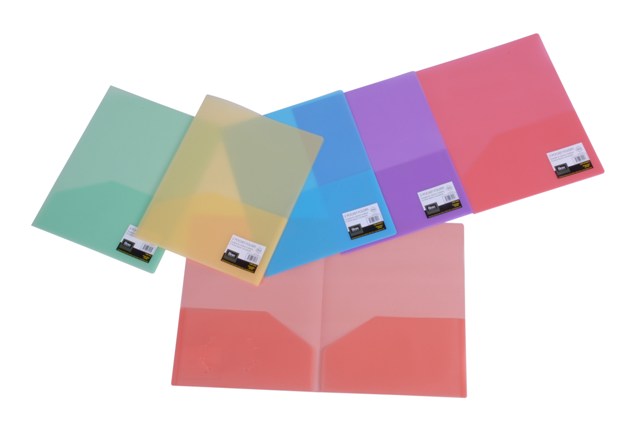 Picture of Filexec Poly Two Pocket Folder- Assorted Colors- 12 Pack