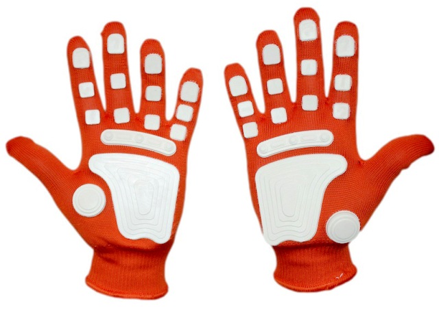 Picture of Fan Hands 999776 Clap-Enhancing Gloves  Orange - Youth