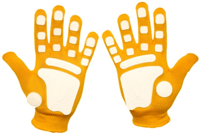 Picture of Fan Hands 671088 Clap-Enhancing Gloves  Yellow - Small-Medium