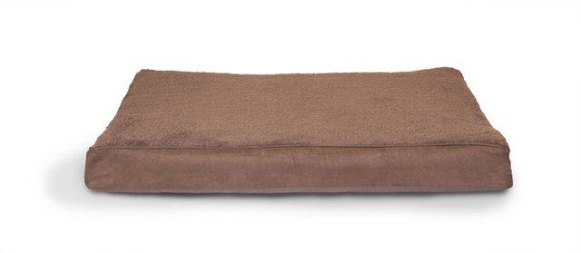 Picture of Furhaven 32608012 Snuggle Terry &amp; Suede Deluxe Ortho Mat - Espresso  Large Pet Bed