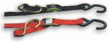 Cam Buckle Tie down- Red- 1 x 7 In.