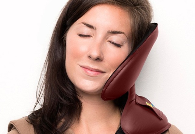 Picture of NapAnywhere NARED Head Support Travel Pillow&#44; Crimson