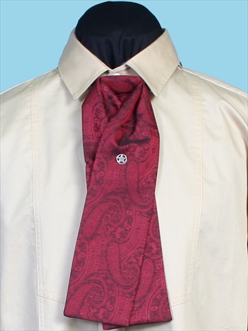 Picture of Scully RW117T-RED-ONE Rangewear 100 Percent Polyester Mens Redvale Puff Tie - Red- One Size
