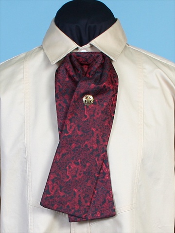 Picture of Scully RW145T-RED-ONE Rangewear 100 Percent Polyester Mens Firebreather Puff Tie - Red&#44; One Size