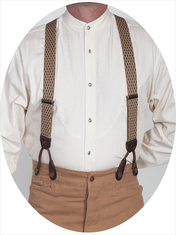 Picture of Scully RW243S-BEI-ONE Rangewear Mens Diamond Print Suspender - Beige, One Size