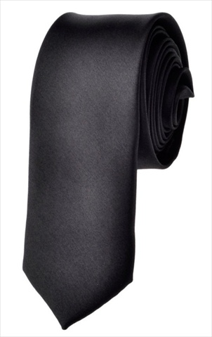 Best Desu 17753B Casual Stylish Slim Necktie, Black