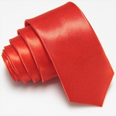 Best Desu 17753R Casual Stylish Slim Necktie, Red