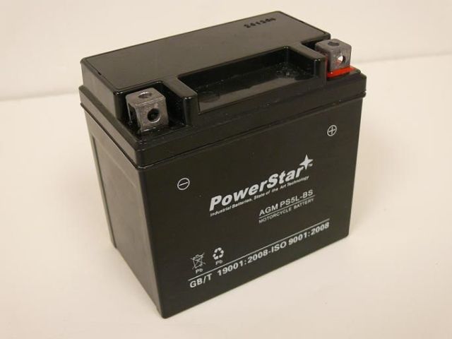 Picture of PowerStar PS5L-BS-025 Honda Scooters 80 cc 1985 NH80 Aero Replacement Scooter Battery