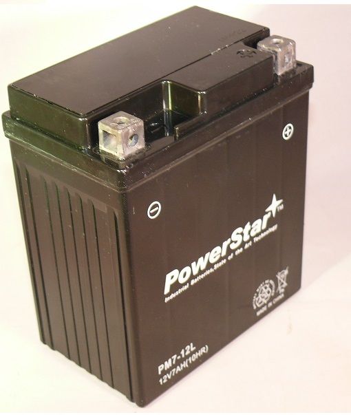 Picture of PowerStar PM7-12L-10 Ytx7L-Bs Motorcycle Battery For Honda Cmx250C Rebel 250Cc 1996-2009 - 2 Year Warranty
