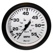 Picture of Faria Beede Instruments 759266329096 4 In. Euro White Speedometer - 55mph&#44; Mechanical