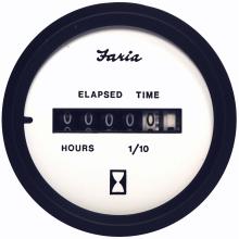Picture of Faria Beede Instruments 759266129139 2 In. Euro White Hourmeter - 10,000 Hrs