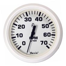 Picture of Faria Beede Instruments 759266331044 4 In. Dress White Tachometer - 7&#44;000 RPM&#44; Gas