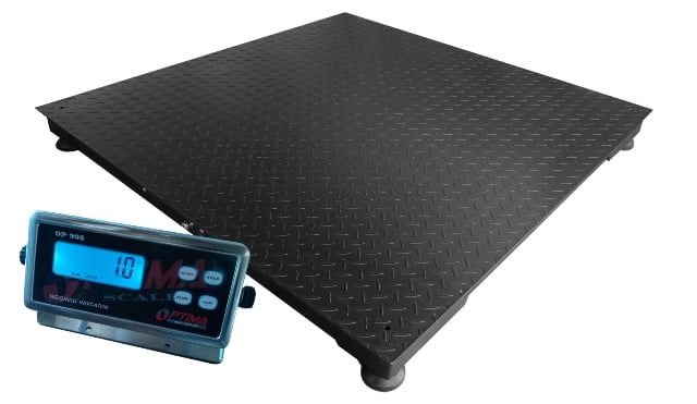 Picture of Optima Scales OP-916-5x5-10-NN Heavy Duty Pallet Scale - 5 x 5 ft.- 10K lb. x 2 lb.