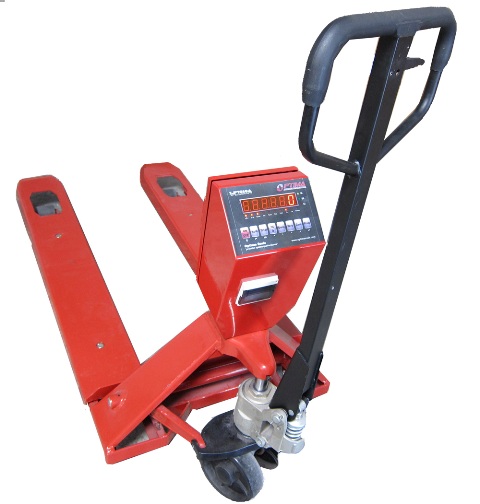 Picture of Optima Scales OP-918E1-P-5000 Pallet Jack Scale 5000 x 1 lb. With Built-In Printer