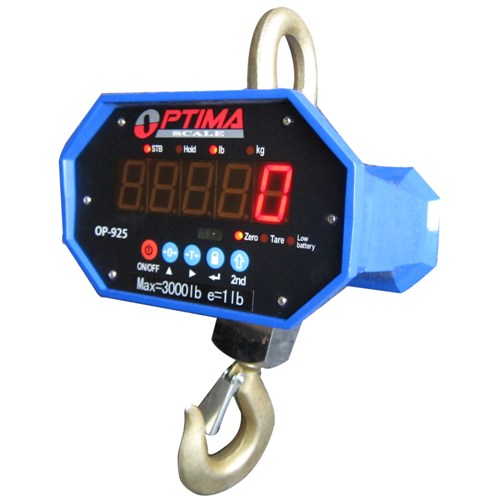Picture of Optima Scales OP-925A-20000 Heavy-Duty Crane Scale - 20000 lbs x 10 lb. LED Display