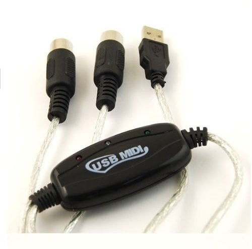 Picture of Super Power Supply 010-SPS-13801 USB to MIDI Cable Converter Connector PC Device Music Keyboard Amps