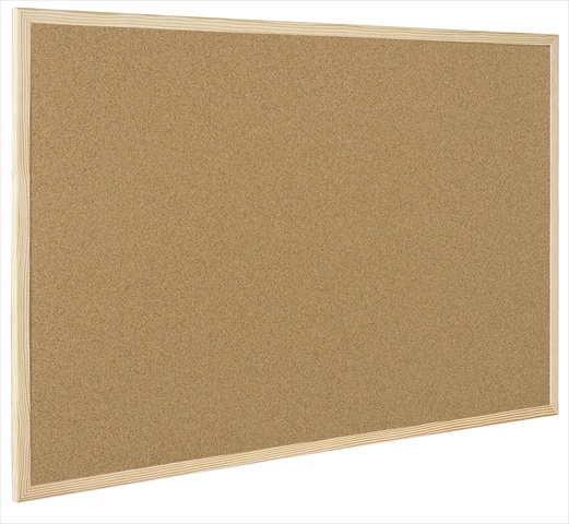 SF152001239 3 x 4 ft. Super Value Cork Bulletin Board, Oak Frame