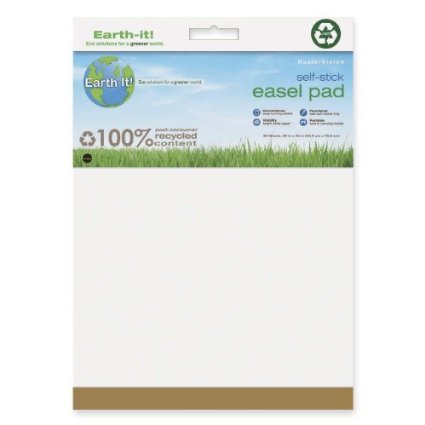 Picture of MasterVision FL1218207 35.5 x 25 in. Earth Self-Stick Easel Pad- 2 Pack- White