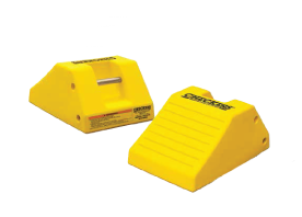 Wheel Chock,10-19/32In H,Urethane,Yellow