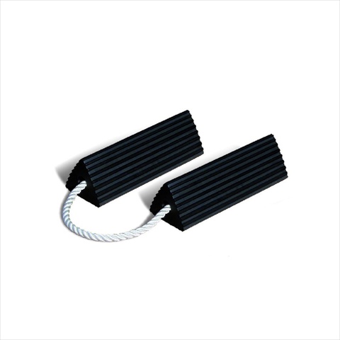 RC5512-P Rubber Triangular Wheel Chock with 12 in. Connecting Rope, Pair