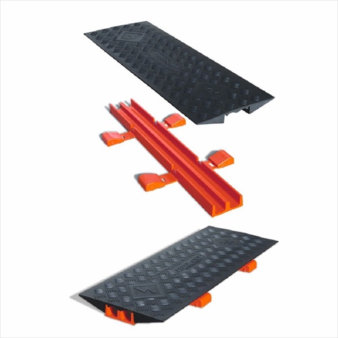 CL2X150-5GD-B Polyurethane Heavy Duty Protector Bridge for Guard Dog 5 Channel Cable Protectors, Black
