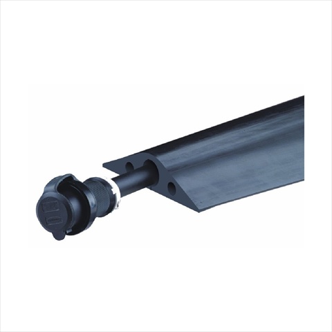 Cable Protector, 1-7/8 in H, 5 ft L, 6 in W, 1 Channel, Rubber, Black