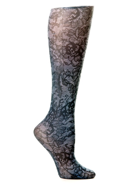 1520 mmHg Midnite Lace Therapeutic Compression Sock  Women