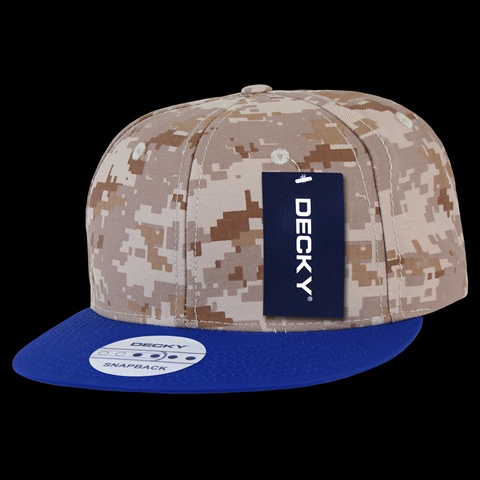 1047-RYLDD Digital Camo Snapbacks- Royal & Desert