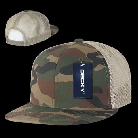 1055-WWk Cotton Flat Bill Trucker