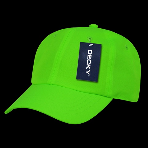 6 Panel Neon Caps, Green