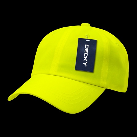 761-YEL 6 Panel Neon Caps- Yellow
