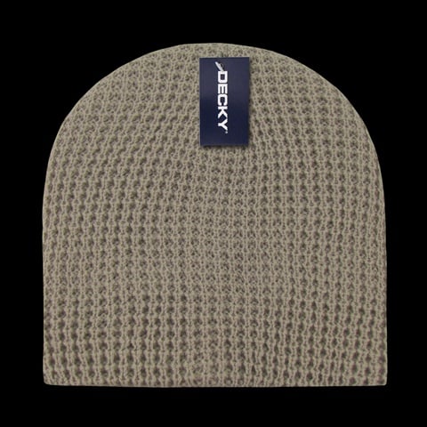 8011-KHA Waffle Beanies- Khaki