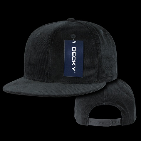 Corduroy Snapbacks- Black